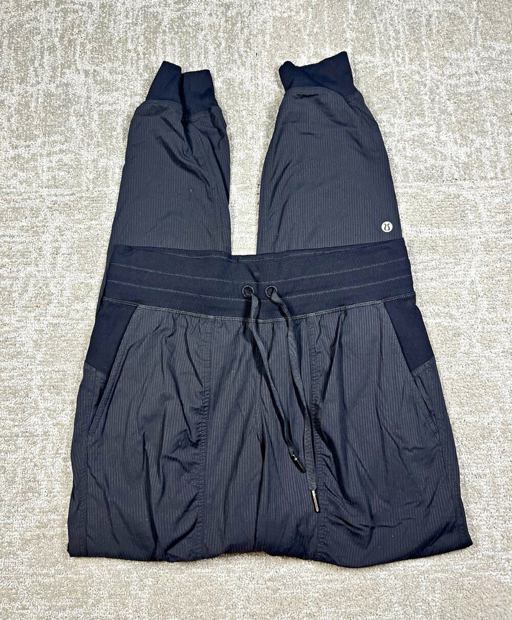 Lululemon Dance Studio Full Length Black Jogger Pant Size 6 LW5ENMS